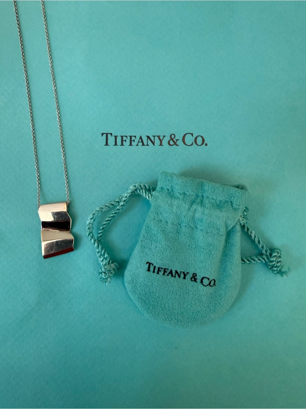 Tiffany & Co. Frank Gehry Modern Fold Pendant Necklace - Silver